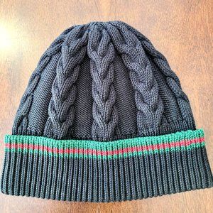 Rare Vintage Gucci Knitted / Embroidery Beanie Large